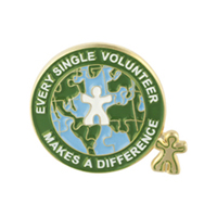 "Every Single Volunteer Makes a Difference" Lapel Pin
